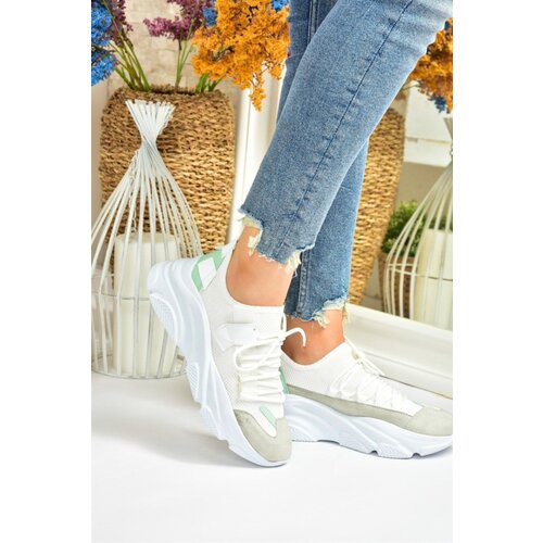 Fox Shoes Women's Sneakers in White Fabric Slike