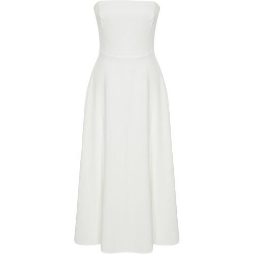 Trendyol White Waist Opening/Skater Wedding Long Evening Evening Dress Cijene