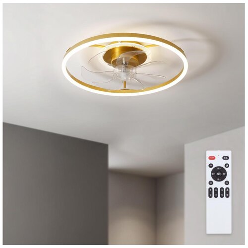 Brilagi LED prigu&scaron;iva plafonski ventilator LED/66W/230V 55 cm bela/zlatna + daljinski upravljač Cene