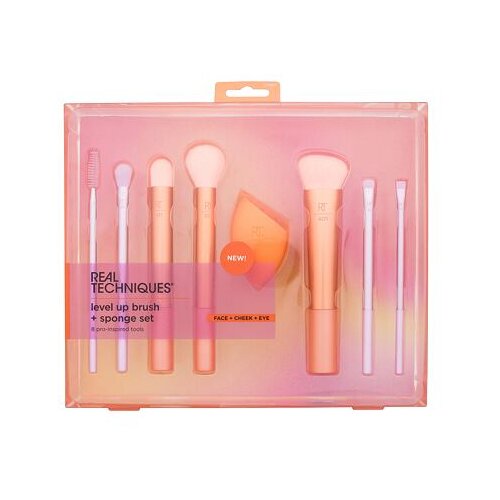 Real Techniques Brushes Level Up Brush + Sponge Set čopič za ličenje 1 kos za ženske Slike