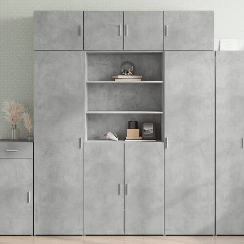 Furnova Omara za shranjevanje betonsko siva 80x42,5x225 cm inž. les, (21954186) Cene
