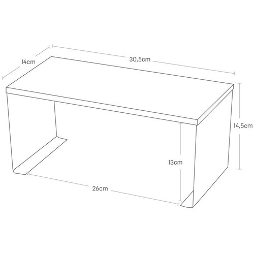 YAMAZAKI Bijela/u prirodnoj boji metalna dodatna kuhinjska polica 30,5x14 cm Tosca &amp;ndash; Slike