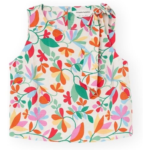 Compania Fantastica Topi & Bluze COMPAÑIA FANTÁSTICA Top 12105 - Flowers 13 Večbarvna Cene