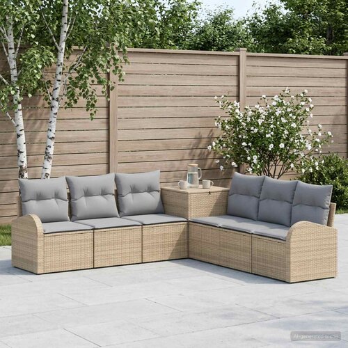  Set sofe 7 kom. Bež i svijetlo siva 124 x 62 x 69 cm Cene