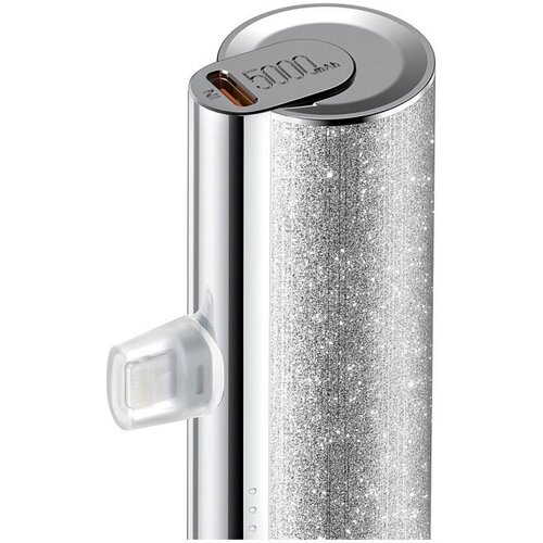 Veger prenosna baterija z vgrajenim priključkom Type-C 5000mAh, srebrna Slike