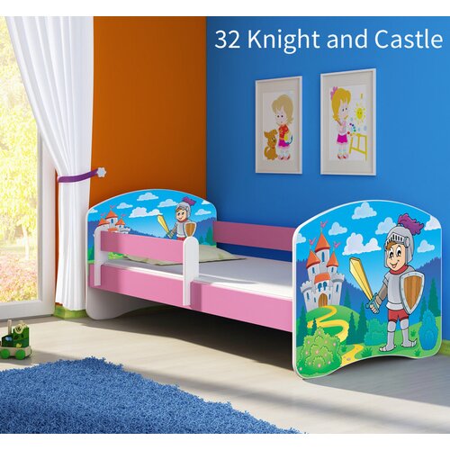  Otro&scaron;ka postelja ACMA z motivom, stranska roza 180x80 cm 32 Knight Cene