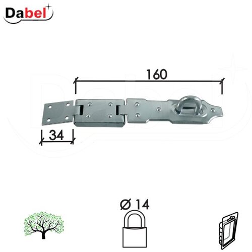 Dabel reza za katanac 101 ZnB 160/34/fi14mm DSP 0105054 Cene