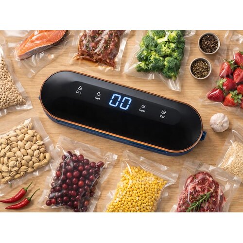  90W aparat za vakuumiranje in varjenje LCD touch črn set vrečk Slike