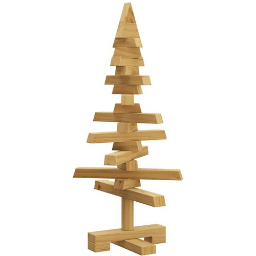  Drveno božićno drvce s stalakom Smeđa 60 cm Masivna borovina Slike
