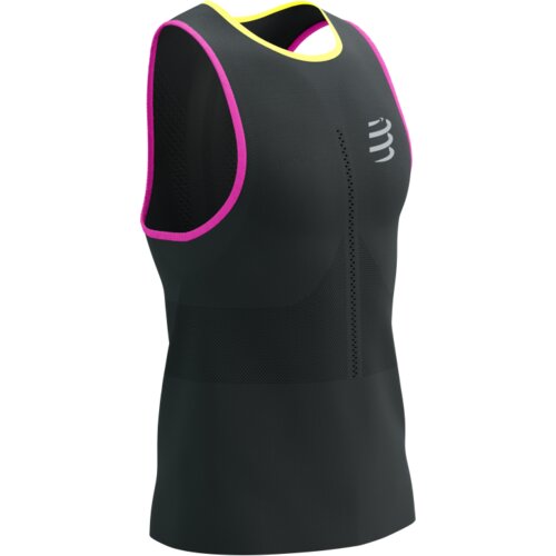  Majica Compressport Pro Racing Singlet Black/Safe Yellow/Neo Pink - XL Cijene