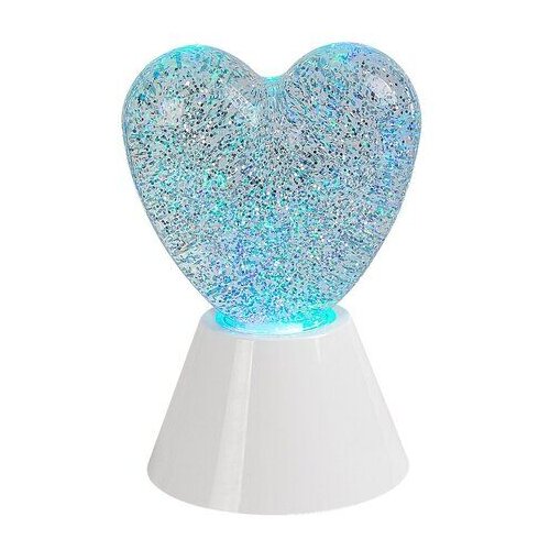 Rabalux Dečija gliter lampa Heart, RGB, Bela Cene