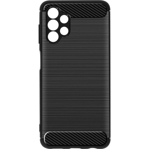 AVIZAR Silikonski ovitek za Samsung Galaxy A04s, A13 4G in A13 5G, bru&scaron;en kovinski dizajn z ucinkom ogljika - crn, (20640104) Cene