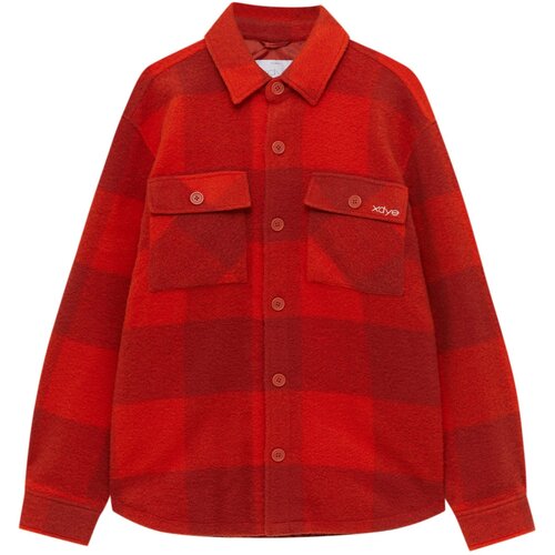 Pull&amp;amp;Bear Prehodna jakna burgund / oranžno rdeča Slike