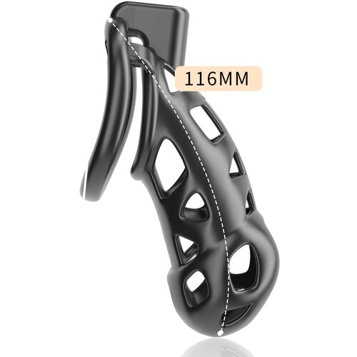 Sevanda Naja-Cobra Chastity Cage Black XL Cene