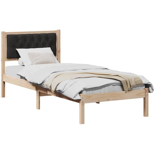  Krevetna konstrukcija Crna 80 x 200 cm Čvrsto borovo drvo Slike
