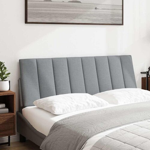 Maison Chic posteljno vzglavje - vzglavna omarica - vzglavna stranica svetlo siva 140 cm blago, (21704269) Cene