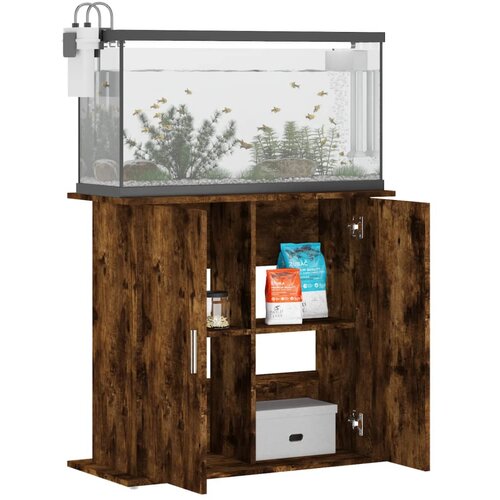  Stalak za akvarij boja hrasta 81 x 36 x 73 cm konstruirano drvo Slike