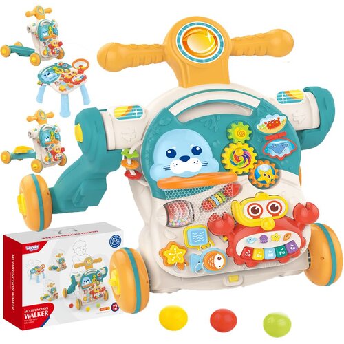 Woopie 4 u 1 guralica za bebe - plavo-žuta Slike