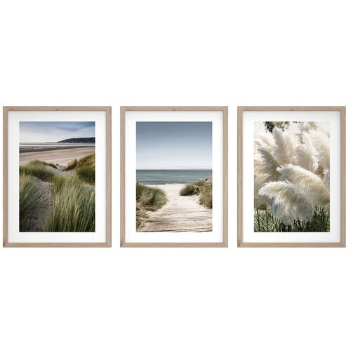Styler Tiskane slike u setu 3 kom s okvirom 30x40 cm Tranquil &ndash; Cijene