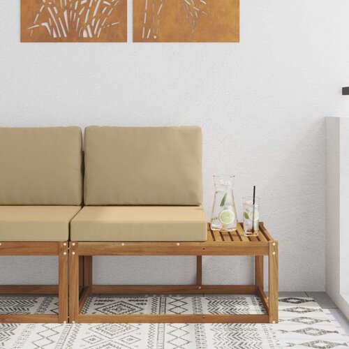 Vanjski krajnji kauč s jastukom Prirodna 91 x 63 x 73 cm Cijene