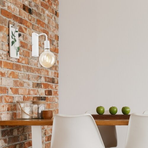  Zidna lampa ASTRID 1xE27/60W/230V bela Slike