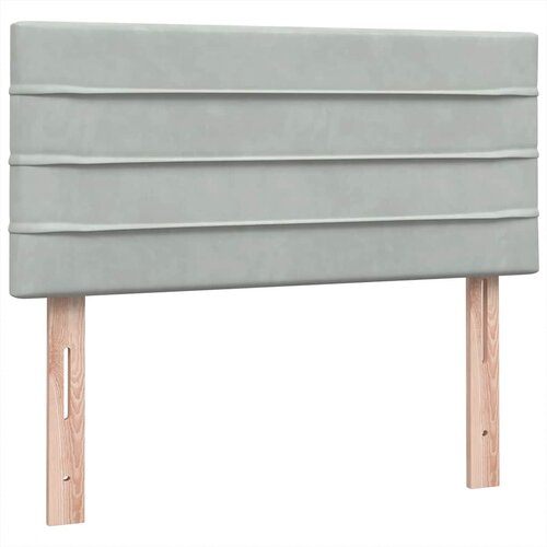 Box Spring krevet s madracem svijetlo sivi 80x220 cm samt Slike