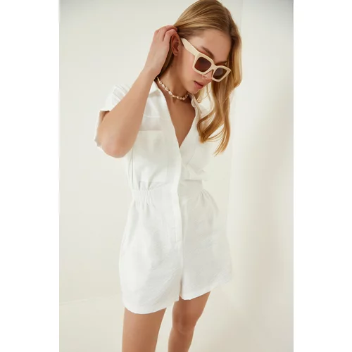 Happiness İstanbul Jumpsuit - White - Regular fit