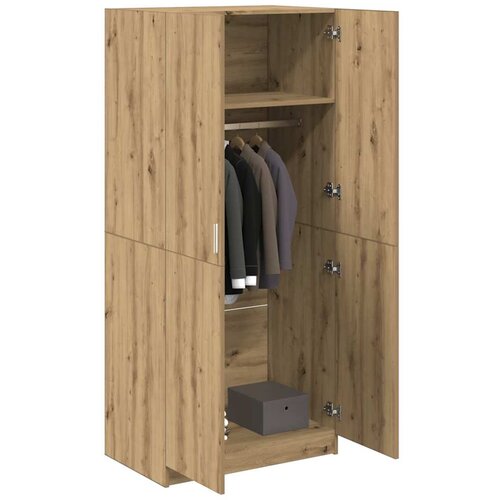 vidaXL Garderobna omara artisan hrast 80x52x180 cm inženirski les Cene