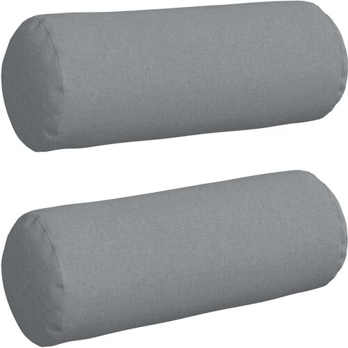 VidaXL valjkasti jastučići 2 pcs svijetlo siva &amp;Oslash; 25 x 70 cm tkanina Slike