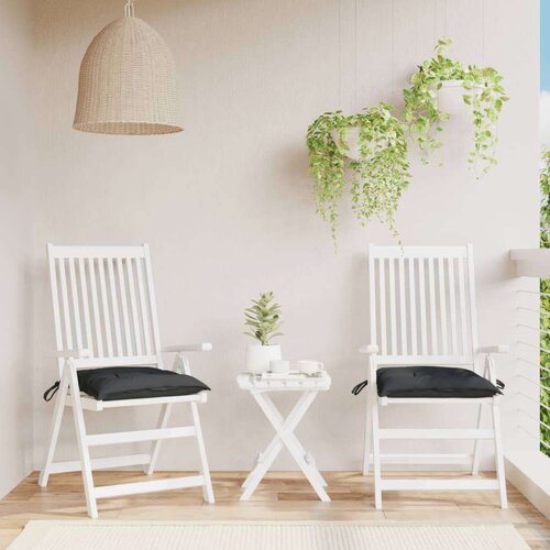  Jastuci za stolice 2 kom crni 40 x 40 x 7 cm od tkanine Oxford Cijene