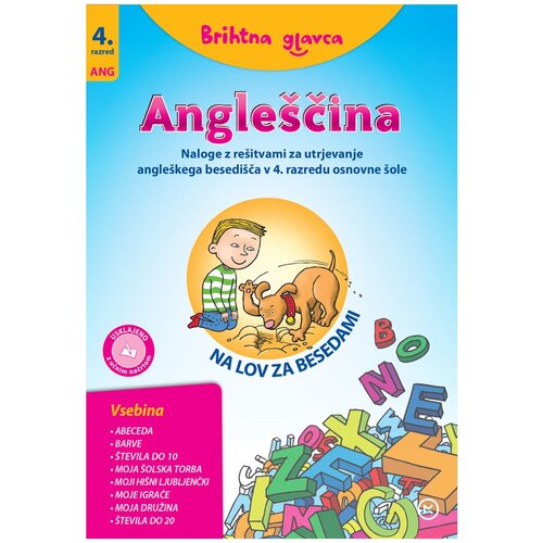 Mladinska Knjiga Brihtna glavca-angle&amp;scaron;čina 4 na lov za besedami Slike