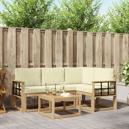  Set vanjskih sofa 5 kom. Bijela i krem Cijene