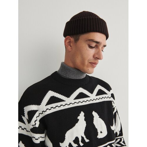 Reserved kapa beanie - rjava Cene