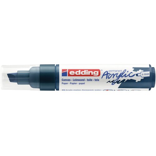 Edding akrilni marker E-5000 broad 5-10mm kosi vrh tamno plava Slike