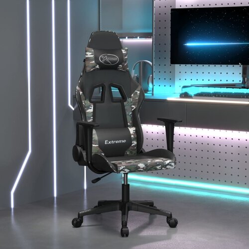 The Living Store Gaming stol črno in kamuflažno umetno usnje - Gaming Stol, (21625066) Cene