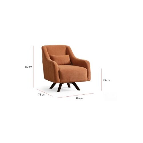 Atelier Del Sofa Viličasta stolica Hera, 70x75x85 cm, Narandžasto-crna Slike