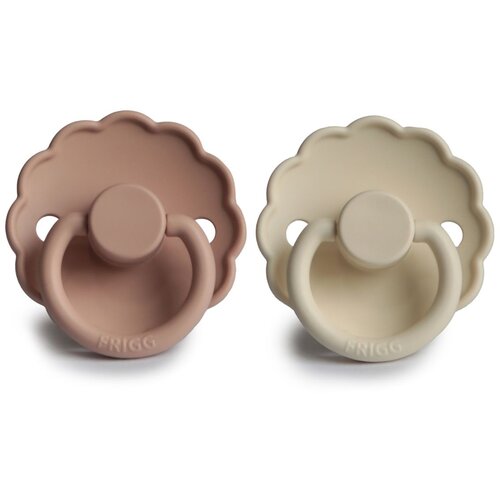 FRIGG® tolažilna duda - silikon Daisy 0-6 m blush/cream Cene