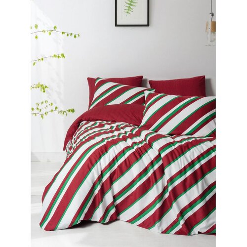  Merry - Crveno Zeleno Ranforce Posteljina Set XXL Cene
