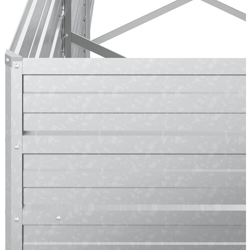  Povi&amp;scaron;ena vrtna gredica 320 x 80 x 45 cm pocinčani čelik srebrna Slike