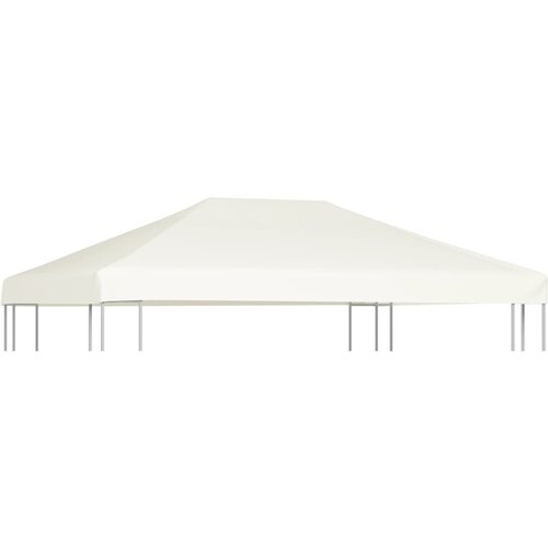 vidaXL Streha za paviljon 310 g/m² 4x3 m kremno bela Cene