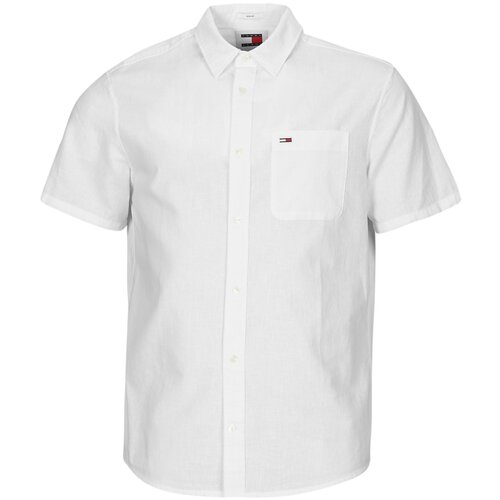 Tommy Jeans TJM REG LINEN BLEND SS SHIRT Bijela Slike