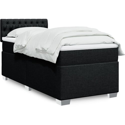 The Living Store Box spring postelja z vzmetnico črn 90x190 cm blago - Box Spring Postelja, (21511907) Cene
