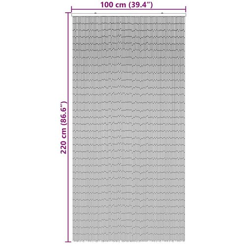 vidaXL Zavjesa za vrata protiv insekata tamnosiva 100x220 cm bambus Cijene