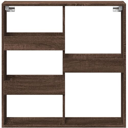  Zidni ormarić smeđa boja hrasta 80x15x80 cm konstruirano drvo Slike