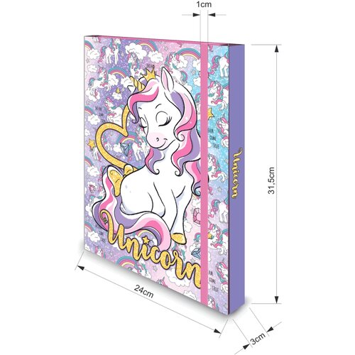 Fascikla SA GUMOM A4 3D BOX UNICORN OP* Slike