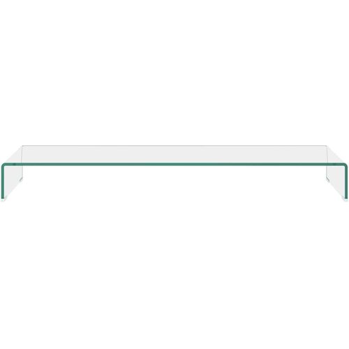 VidaXL Stalak za TV /Monitor Prozirno Staklo 120x30x13 cm Slike