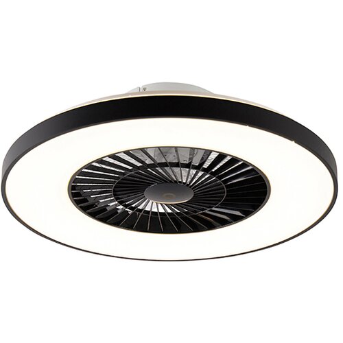 QAZQA Stropni ventilator črne barve z LED z daljinskim upravljalnikom - Climo Slike
