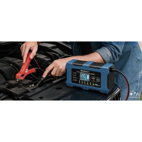 Qoltec 52668 pametni polnilec akumulatorjev 12 V / 10 A s funkcijo regeneracije Slike