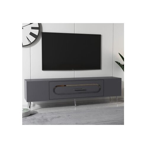 Hanah home TV komoda Dekop3, 150x48,2x29,6 cm, antracit-srebrna boja Cene