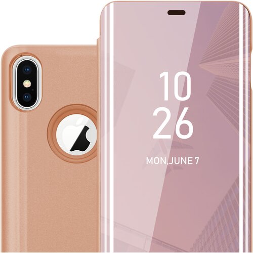 Cadorabo Case, združljiv z Apple v Kunzit Pink - Clear View Zrcalo Za&amp;scaron;čitni pokrov s funkcijo stojala 360 stopinj za&amp;scaron;čita, (20570152) Slike